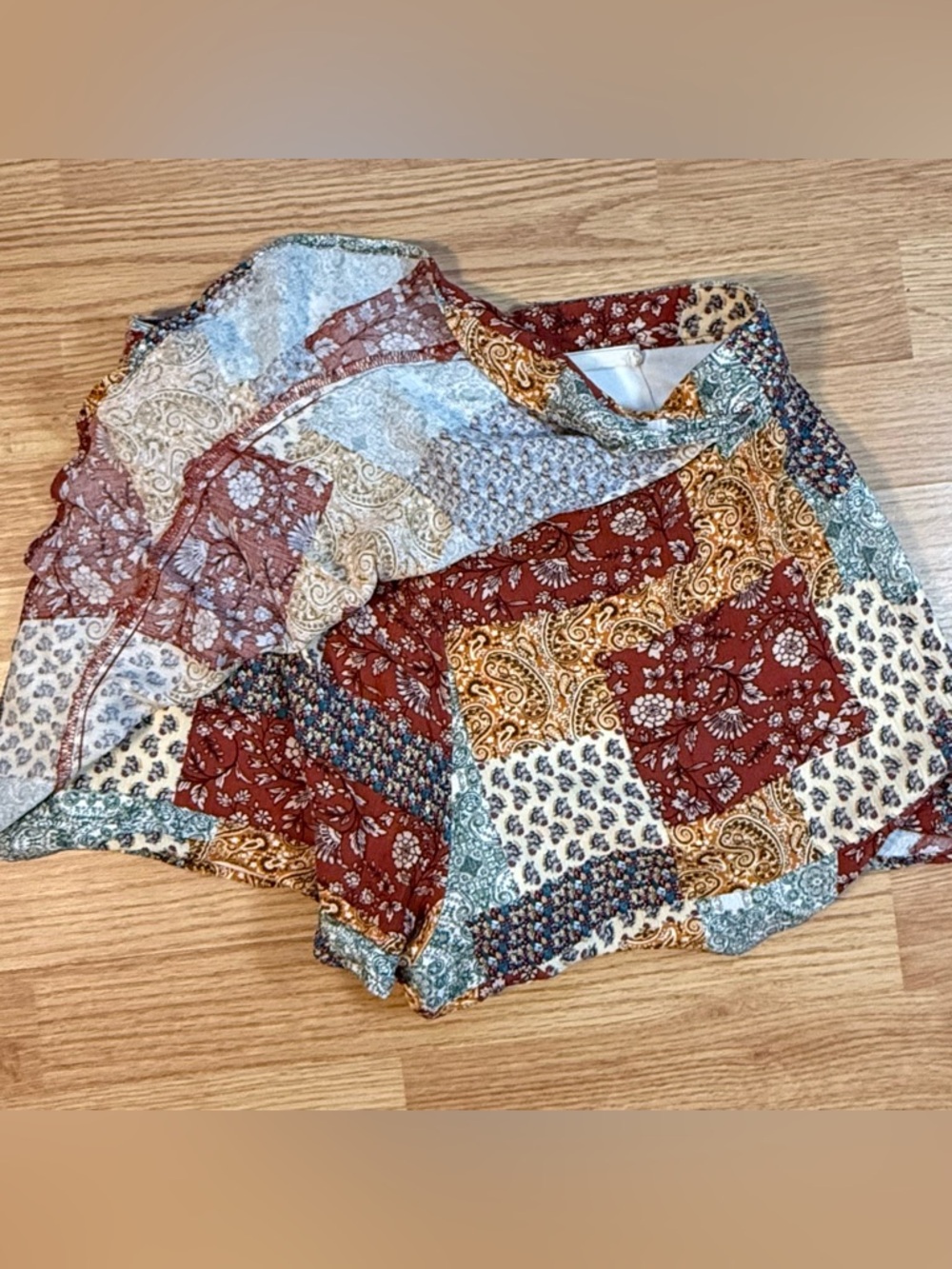 Altar’d State Patchwork Boho Skorts Women’s Size Small Festival Cottagecore - Picture 3 of 7